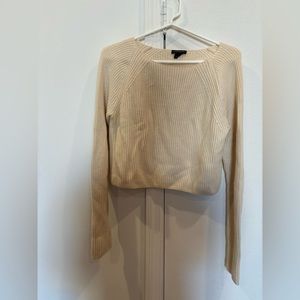 Crème Club Monaco Cropped Sweater